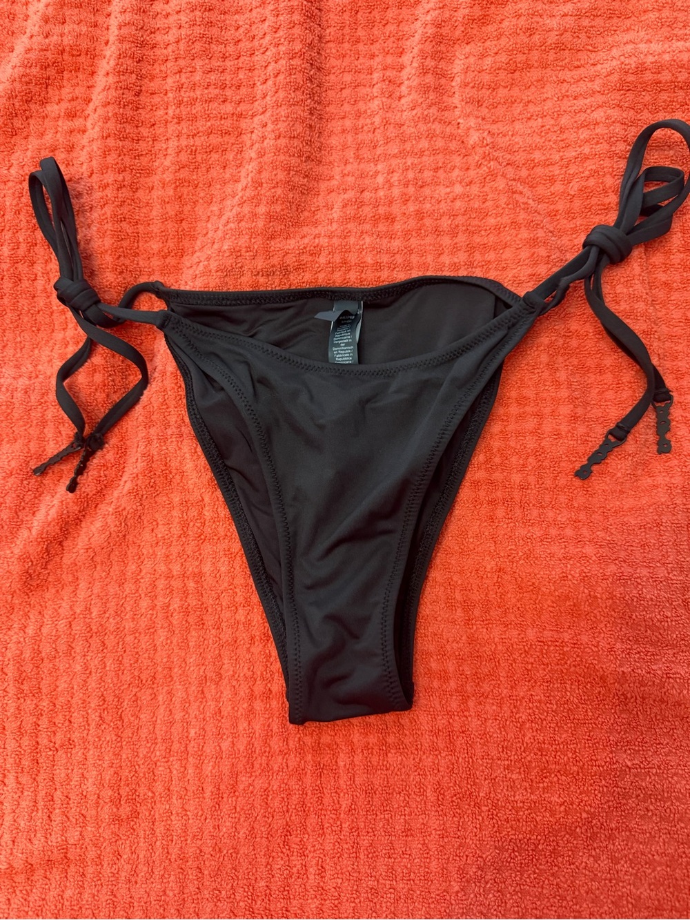SKIMS Black Tie-Side Bikini Bottom